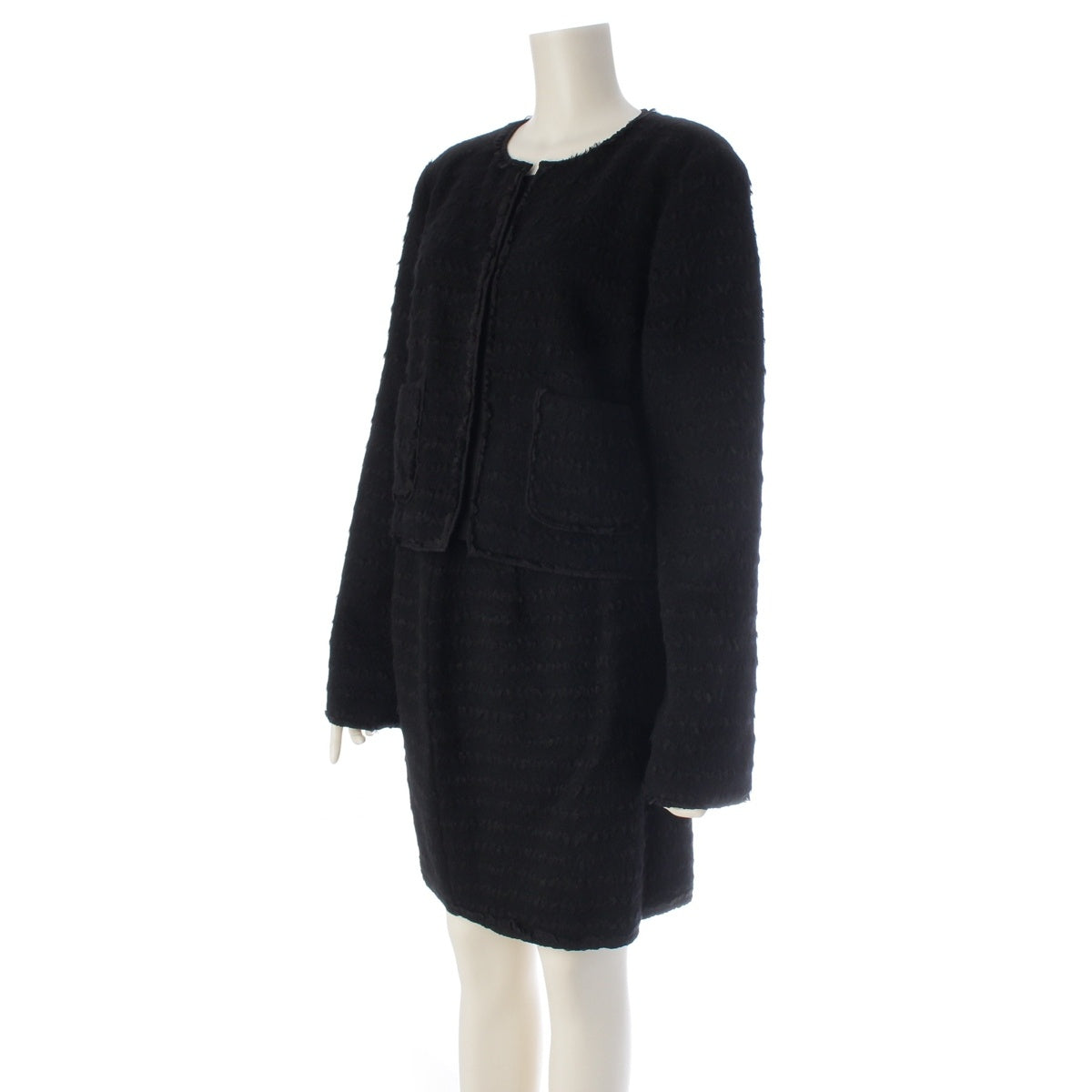 DOLCE&GABBANA Wool mohair blend No color jacket Skirt setup black 44