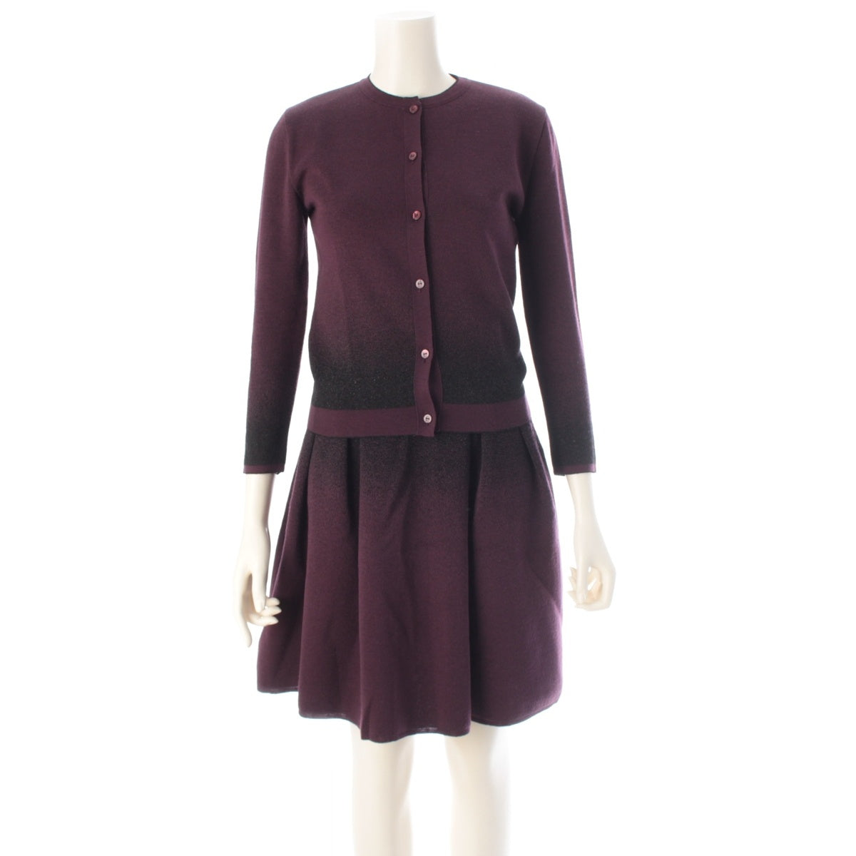 Dior wool Lame Raf Simons era one piece setup purple 38