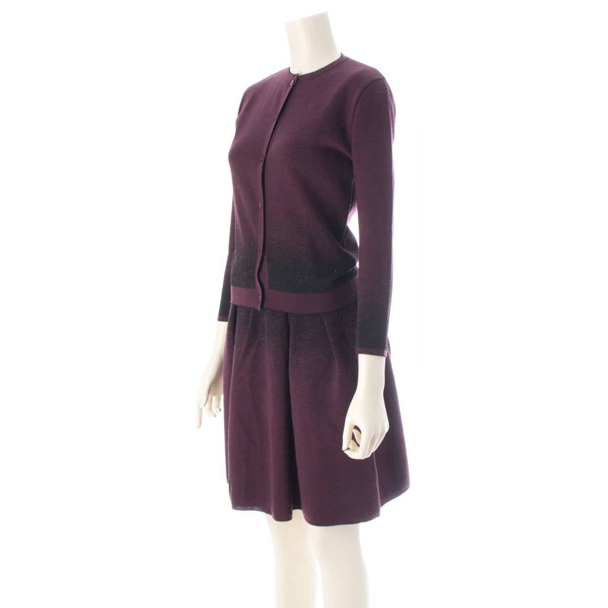 Dior wool Lame Raf Simons era one piece setup purple 38