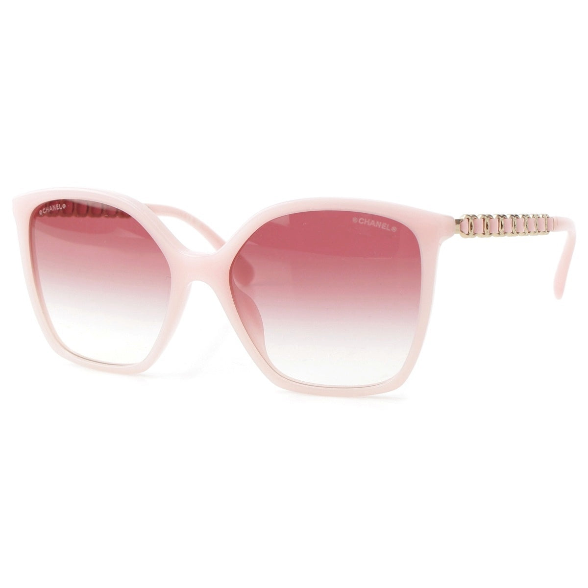 CHANEL COCO Mark Square Shape Glasses sunglasses Eyewear 5546 pink