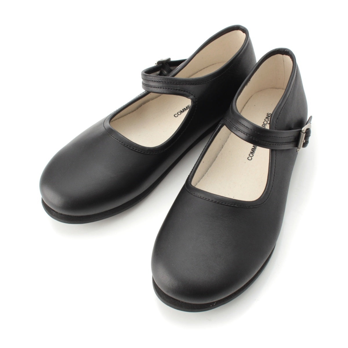 COMME des GARCONS leather Mary Jane ballet flats pumps black 23