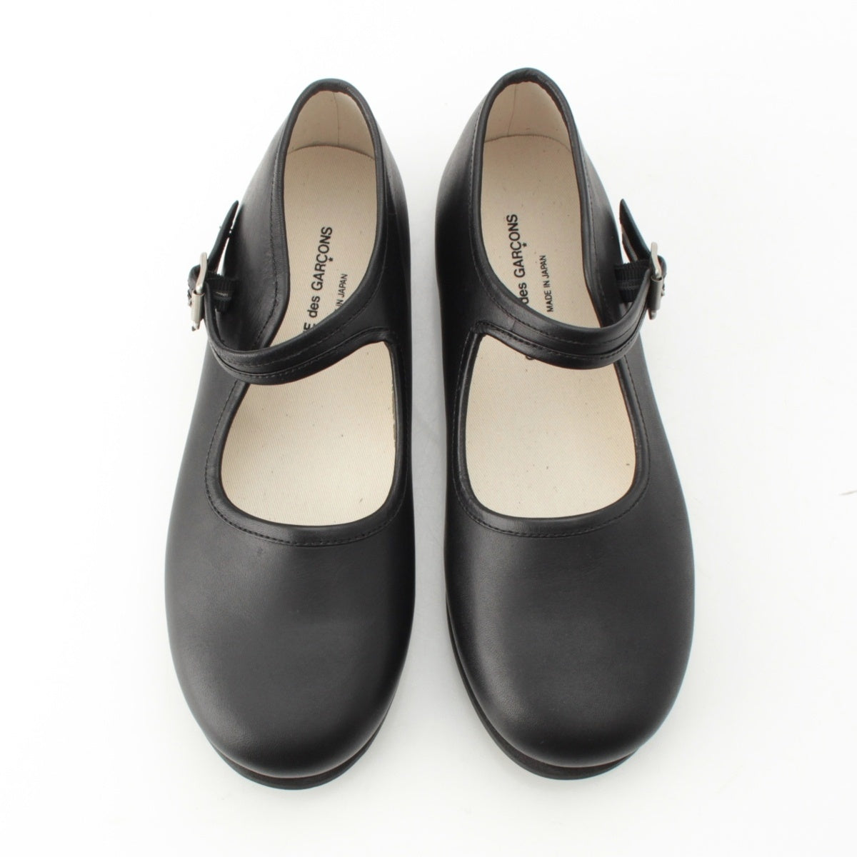 COMME des GARCONS leather Mary Jane ballet flats pumps black 23