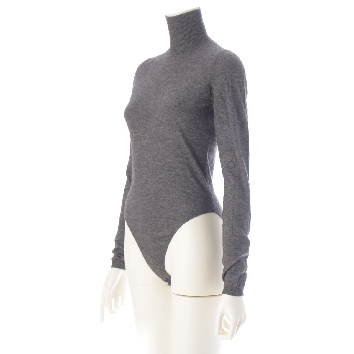 Christian Dior cashmere silk Tops, Bodysuit, Turtleneck, Long Sleeves knit 8A13205120 gray S
