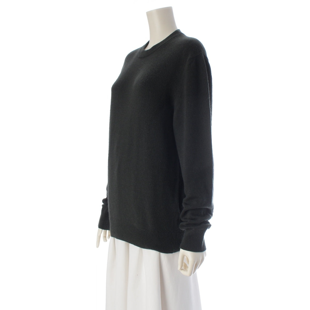 HERMES cashmere Maillon Chaine d'Ancre knit Long sleeve top khaki S