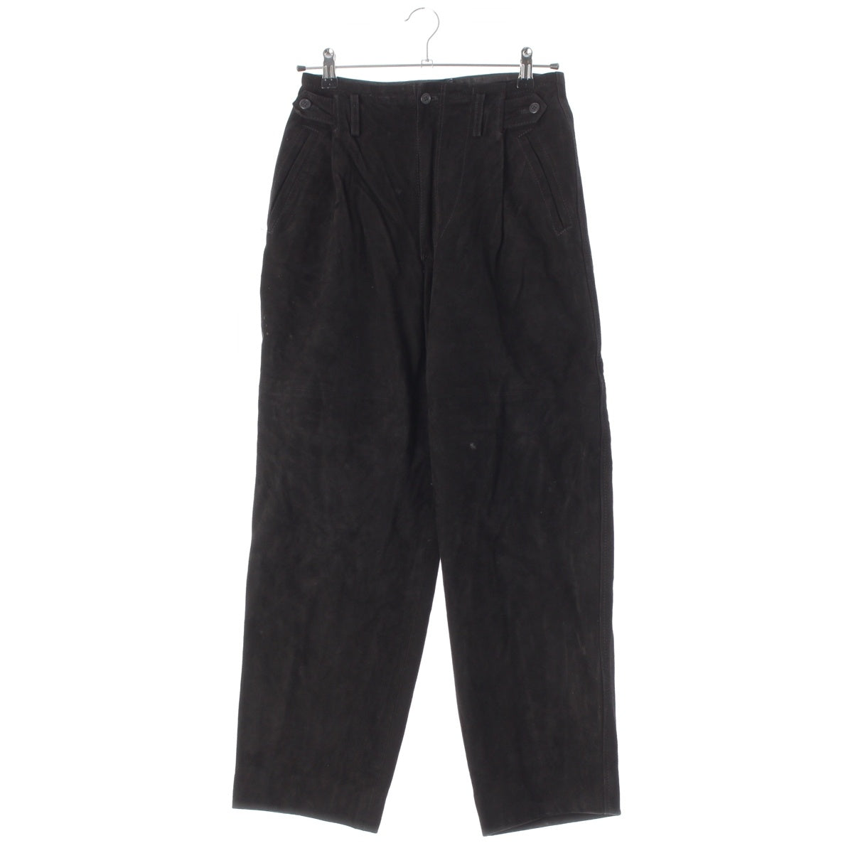 ISSEY MIYAKE lambskin Suede leather Pants Bottoms BC47233 black S