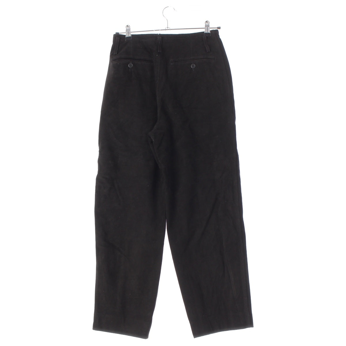 ISSEY MIYAKE lambskin Suede leather Pants Bottoms BC47233 black S