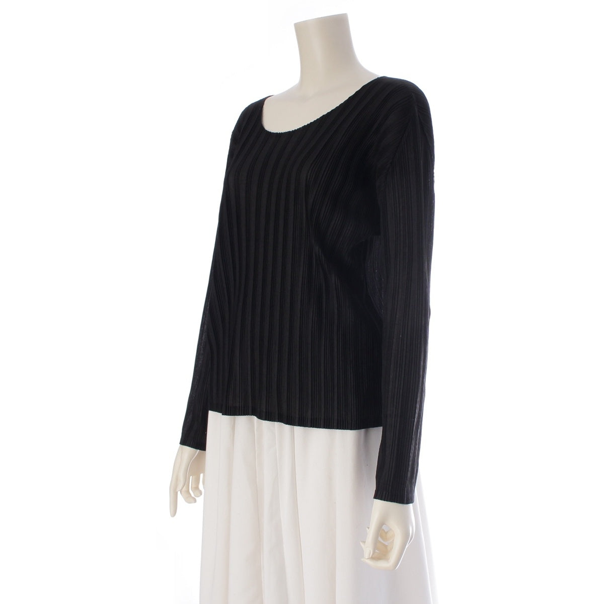 PLEATS PLEASE polyester Long sleeve tops PP55-FK111 black 3