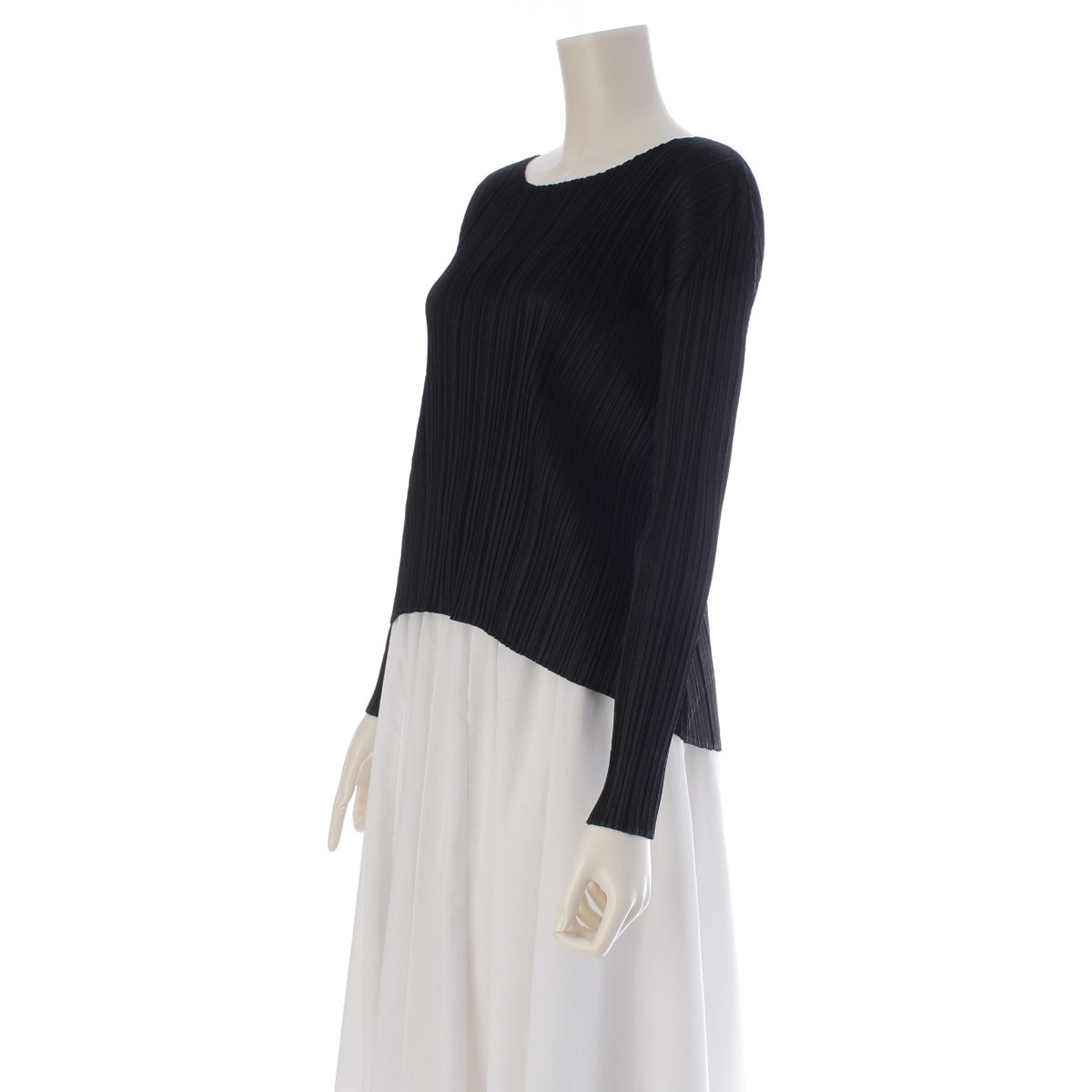 PLEATS PLEASE polyester MONTHLY COLORS: OCTOBER Long Sleeve tops PP53JK142 black 3