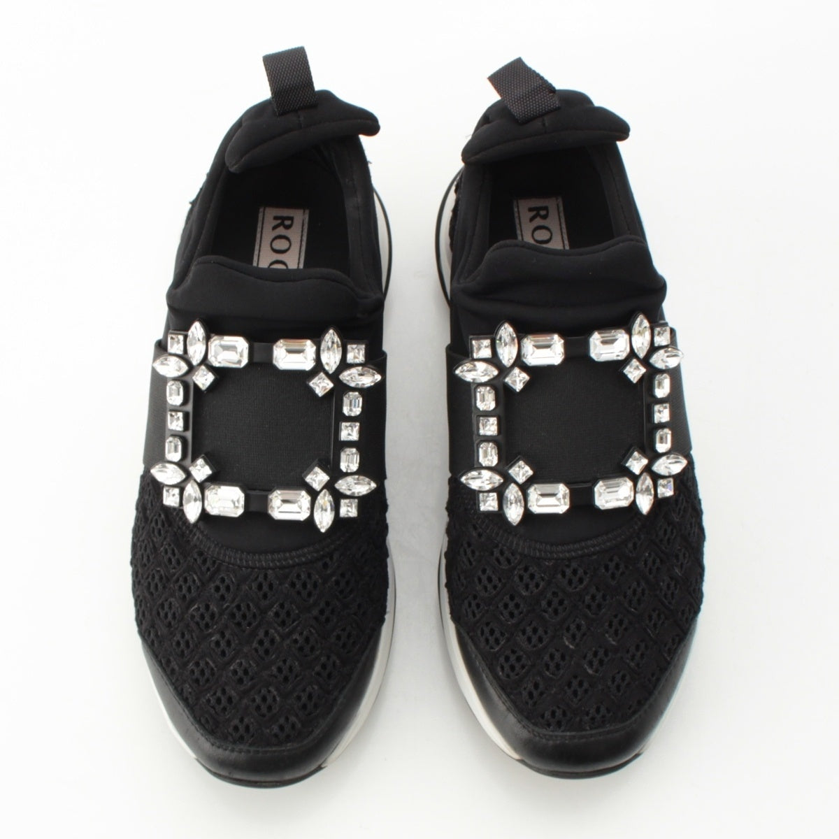 Roger Vivier Viv Lan fabric sneakers black 36 1/2