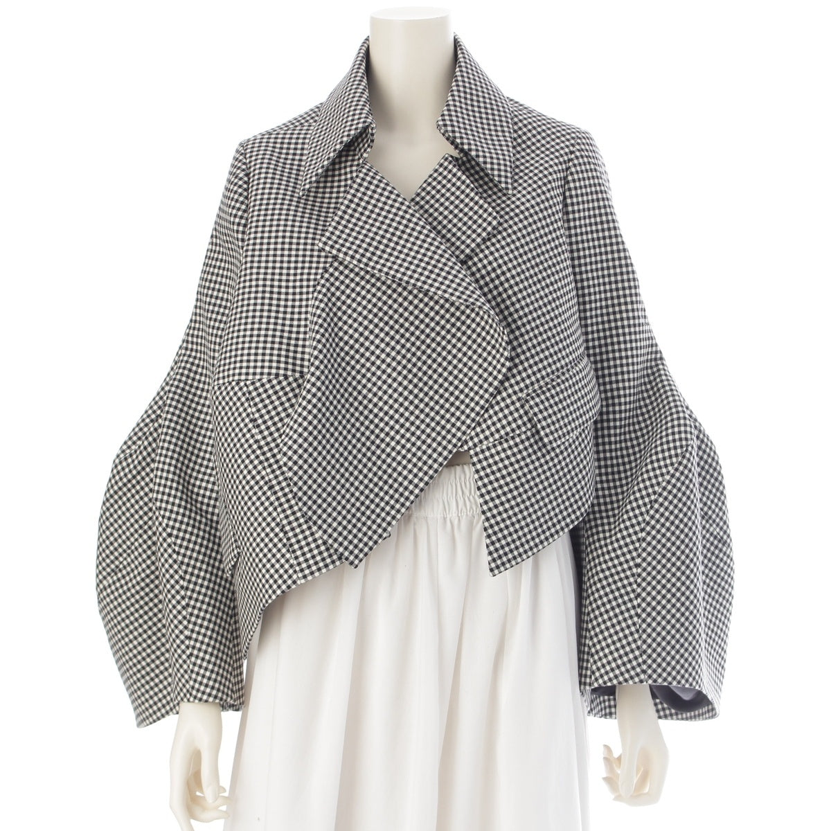 COMME des GARCONS wool Designer Cut tailored jacket GP-J003 Black x white XS