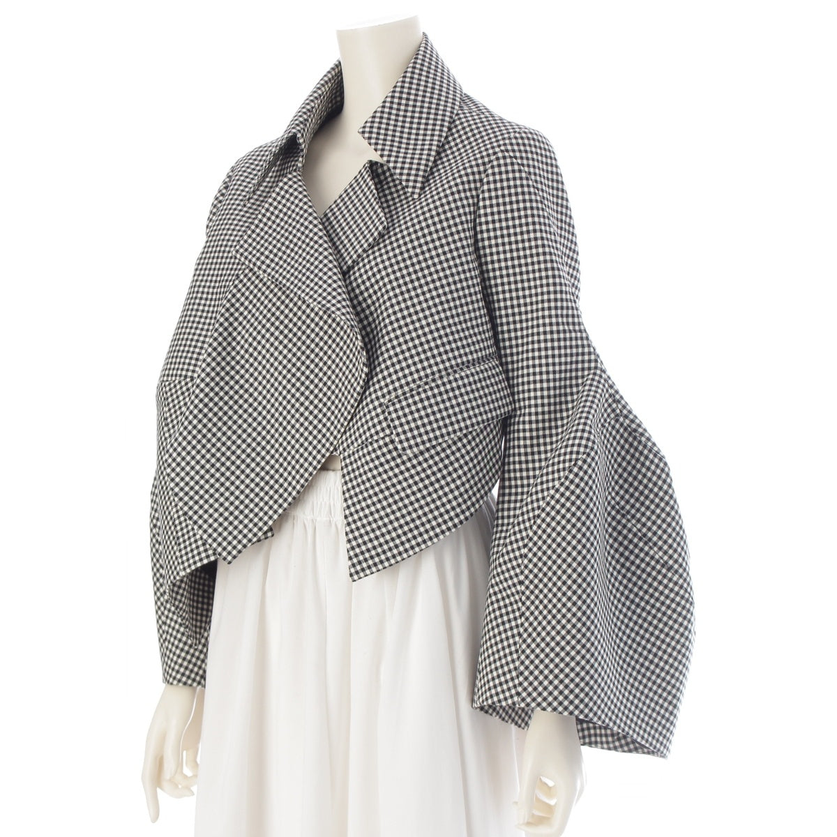 COMME des GARCONS wool Designer Cut tailored jacket GP-J003 Black x white XS