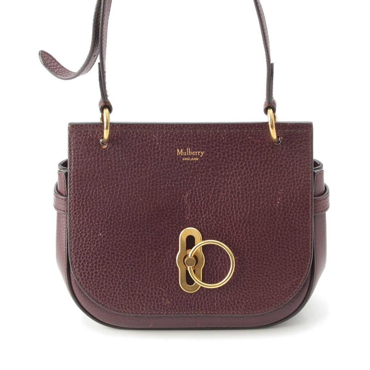 MULBERRY Amberly satchel leather Shoulder Bag wine-red