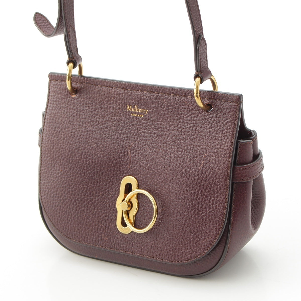 MULBERRY Amberly satchel leather Shoulder Bag wine-red