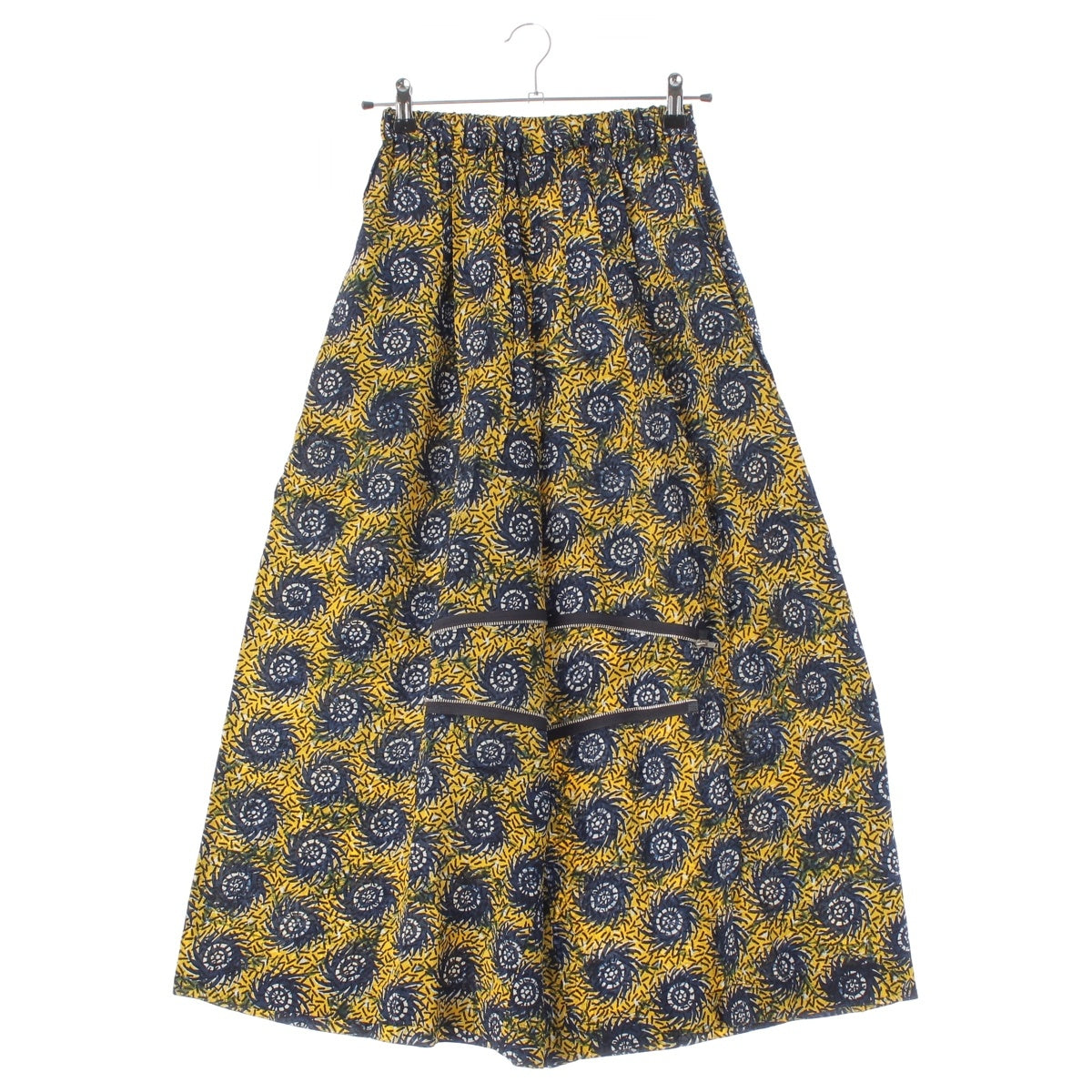 COMME des GARCONS Rayon Vintage all-over print zip wide Pants Bottoms GP-11023 Yellow S