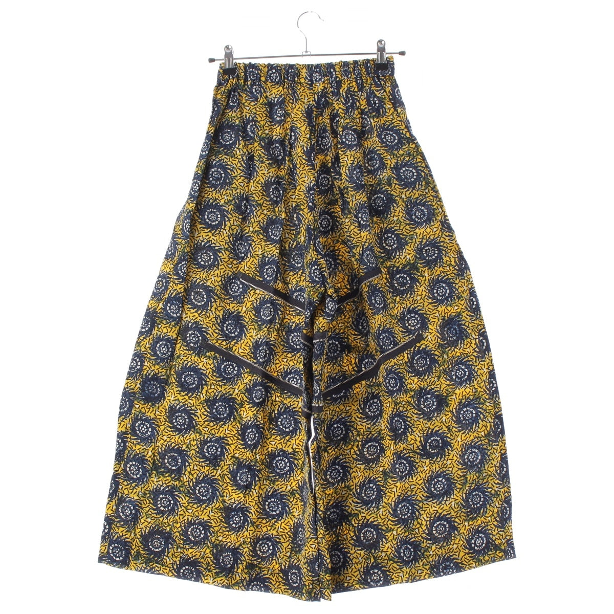 COMME des GARCONS Rayon Vintage all-over print zip wide Pants Bottoms GP-11023 Yellow S