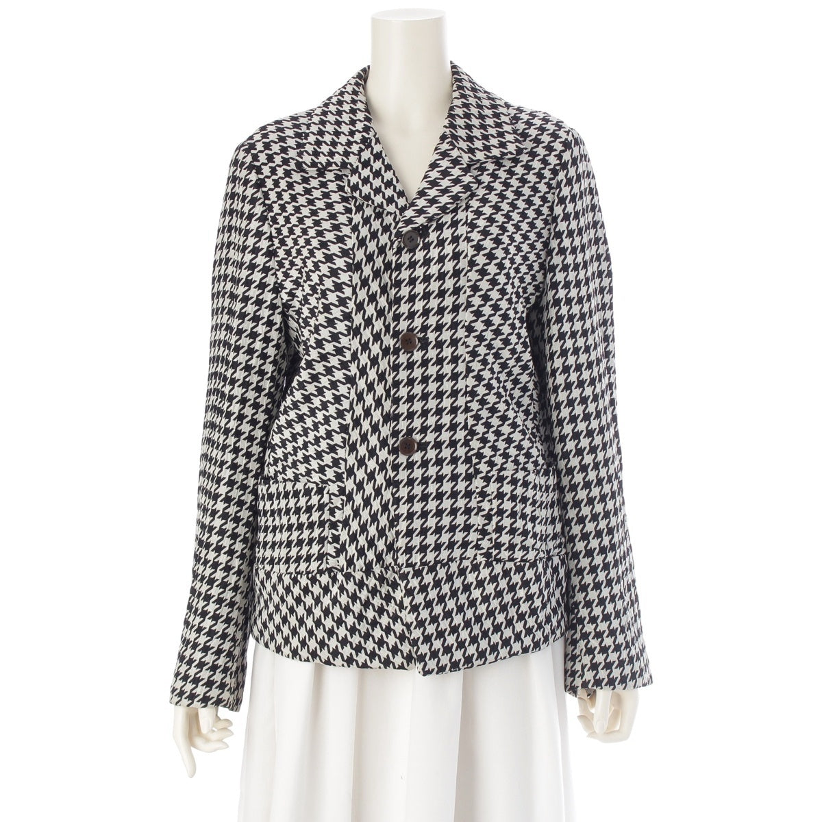 COMME des GARCONS Vintage houndstooth tailored jacket GJ-11020 Black x white M