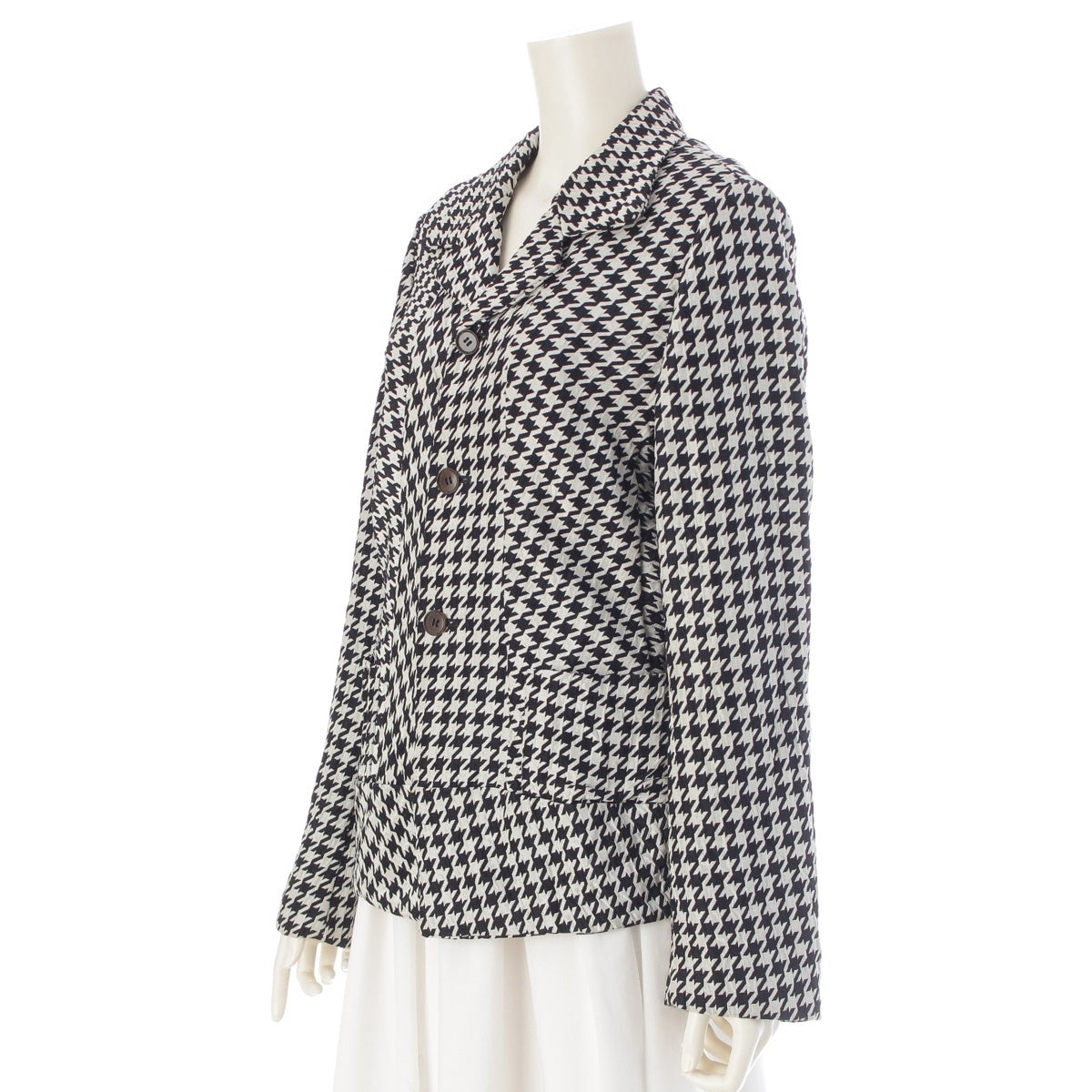 COMME des GARCONS Vintage houndstooth tailored jacket GJ-11020 Black x white M