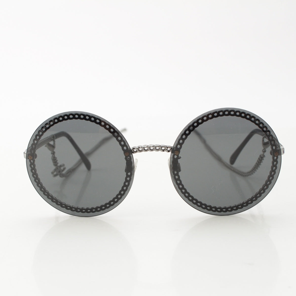 CHANEL COCO Mark Chain sunglasses Eyewear black 58□18