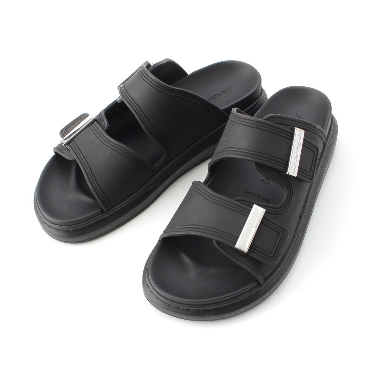 Alexander McQueen rubber Hybrid Slide Sandals black 38