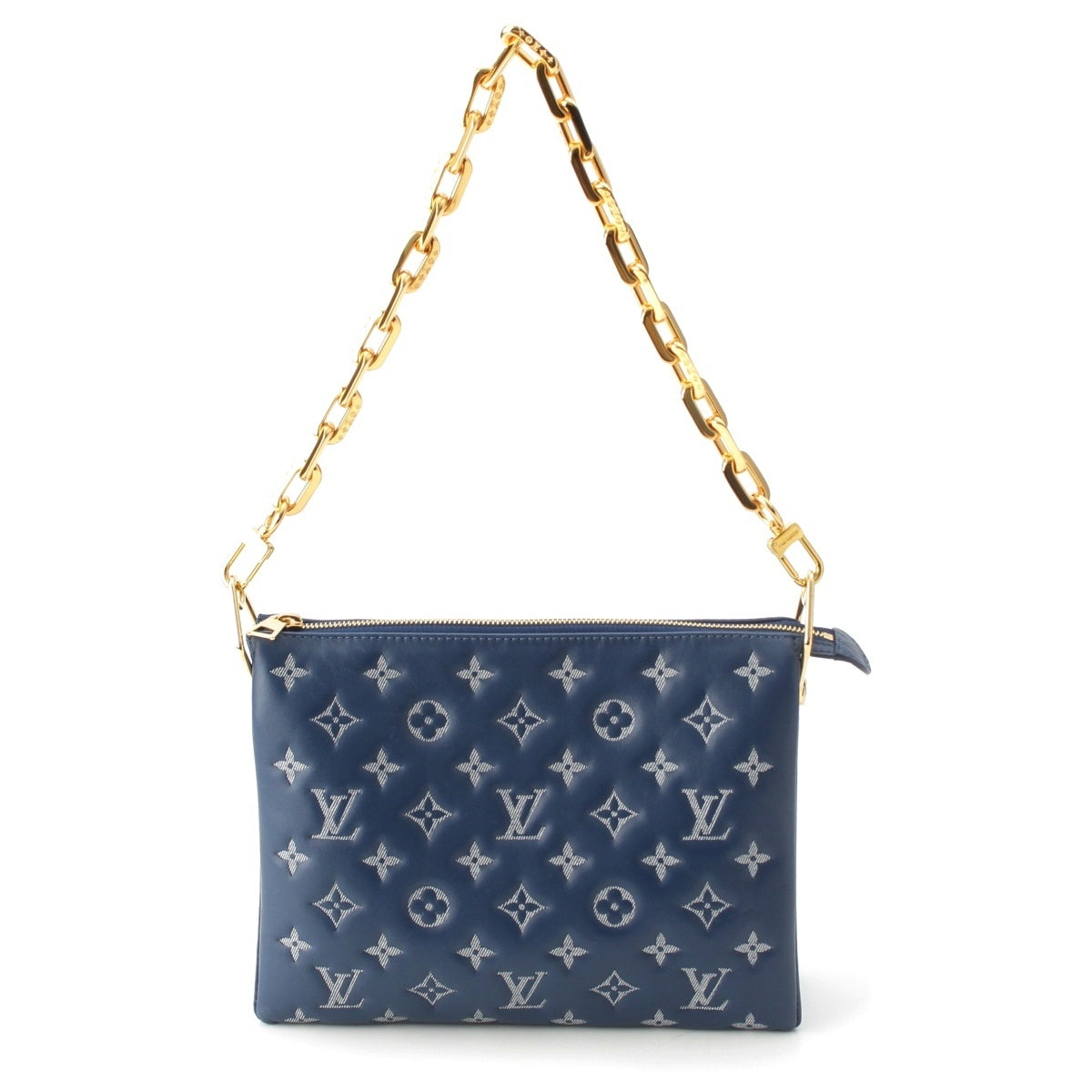 LOUIS VUITTON Monogram Couchon PM Clutch Shoulder Bag M59392 Blue navy