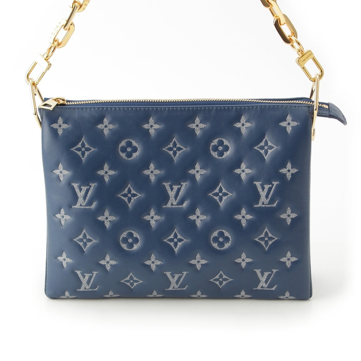 LOUIS VUITTON Monogram Couchon PM Clutch Shoulder Bag M59392 Blue navy
