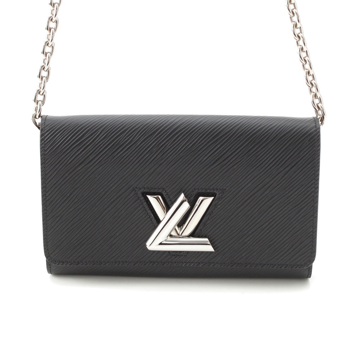 LOUIS VUITTON Epi Portefeuille Twist Chain Wallet Shoulder Bag M62038 black
