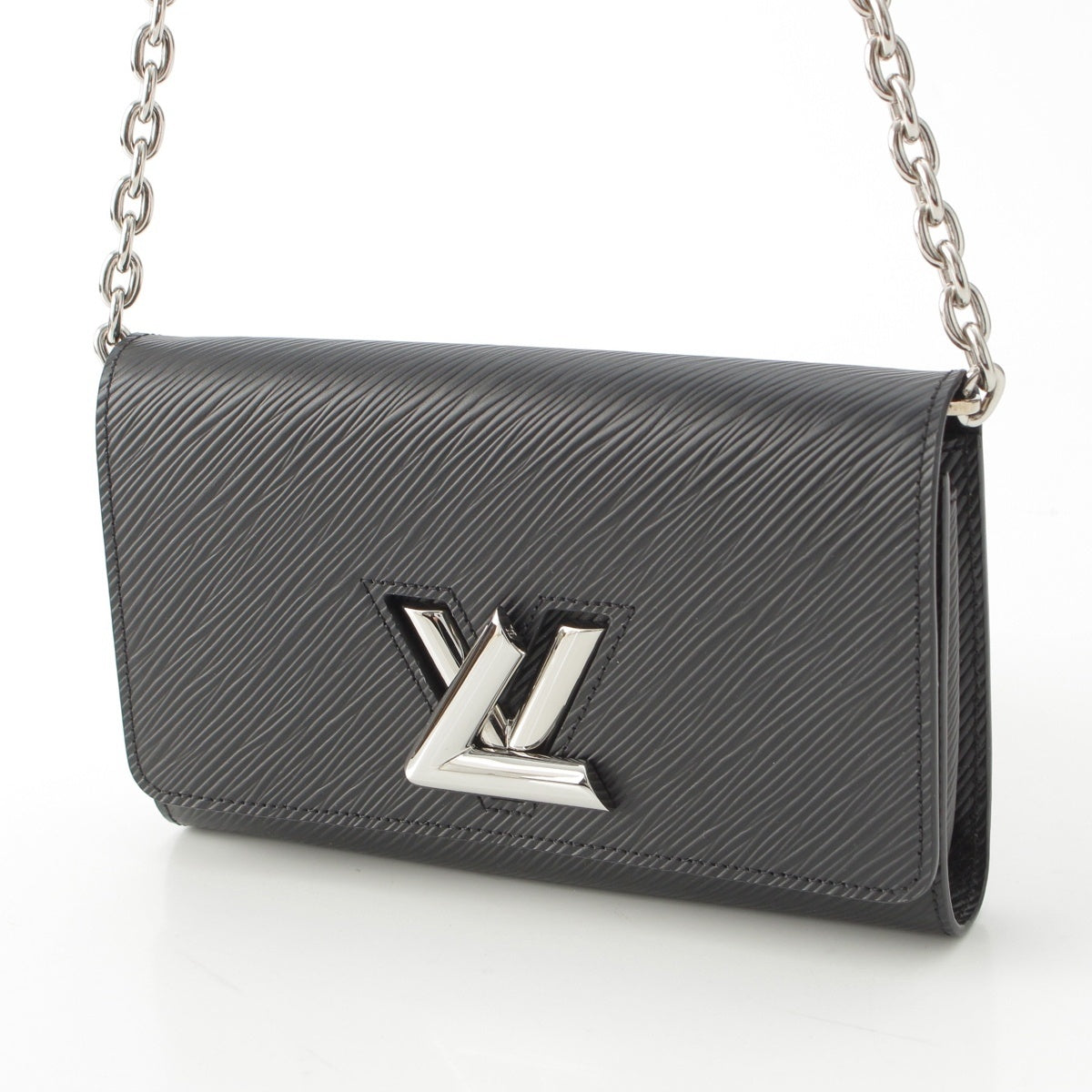 LOUIS VUITTON Epi Portefeuille Twist Chain Wallet Shoulder Bag M62038 black