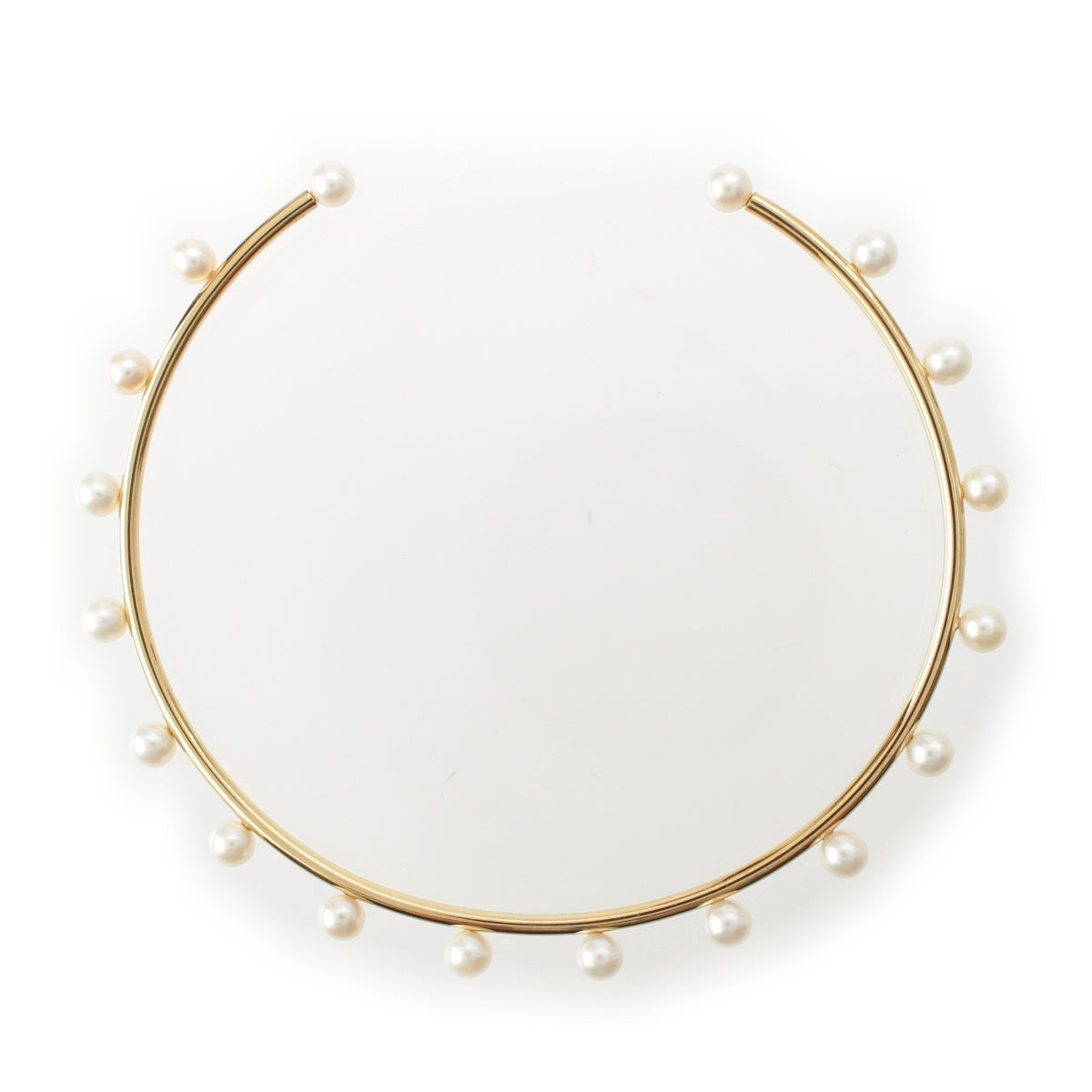 Bijou de M 925x Gold Plated Freshwater pearl choker jewelry gold 24.7g