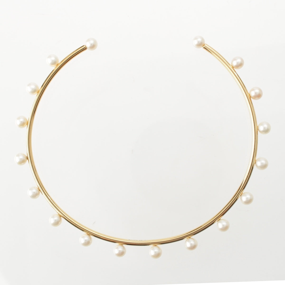 Bijou de M 925x Gold Plated Freshwater pearl choker jewelry gold 24.7g