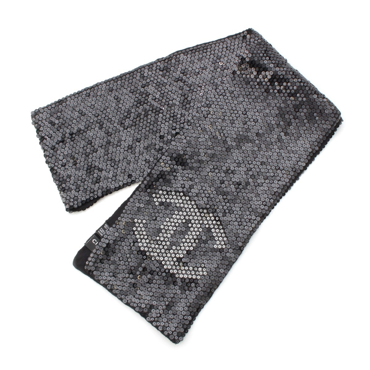 CHANEL COCO Mark sequins Scarf Stall black