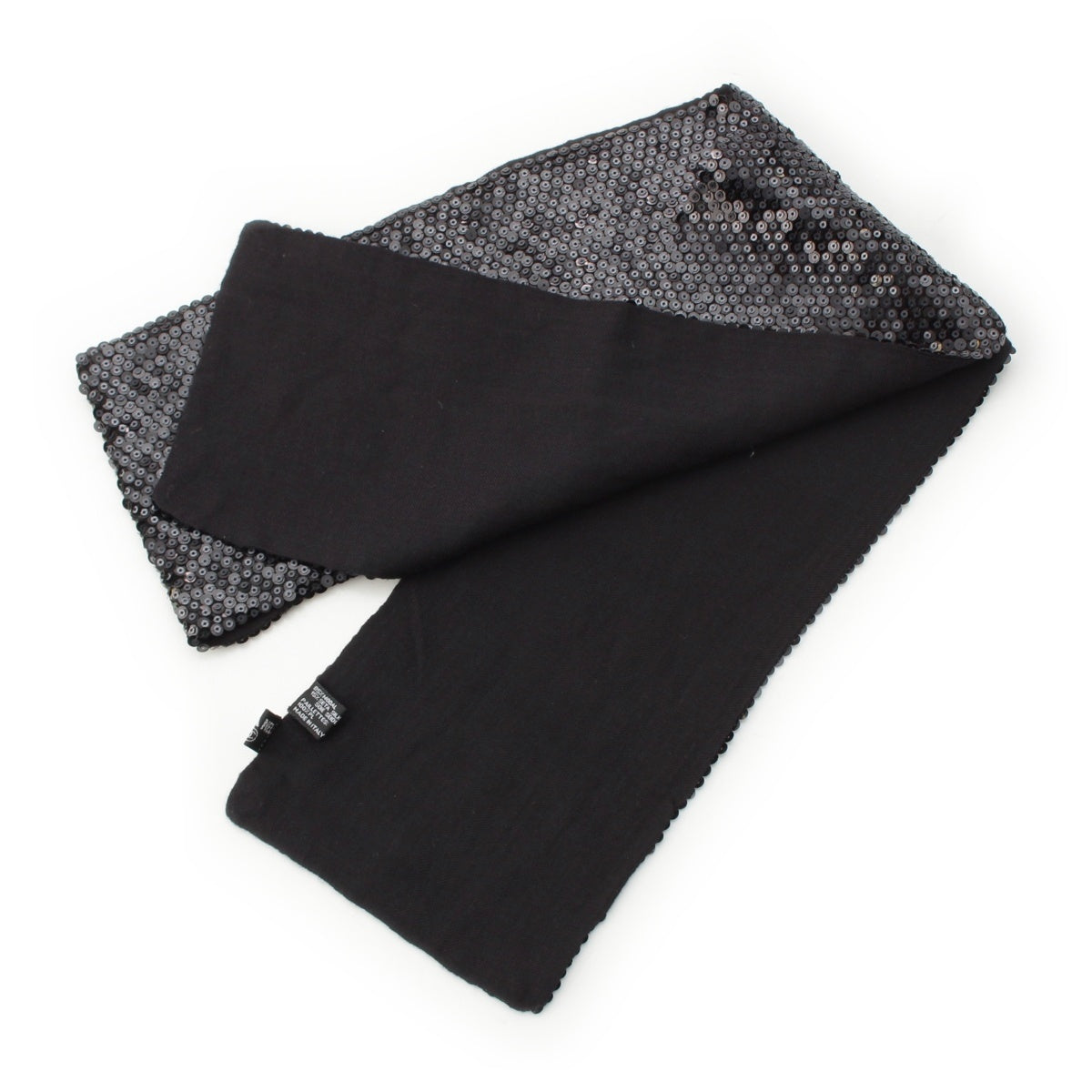 CHANEL COCO Mark sequins Scarf Stall black