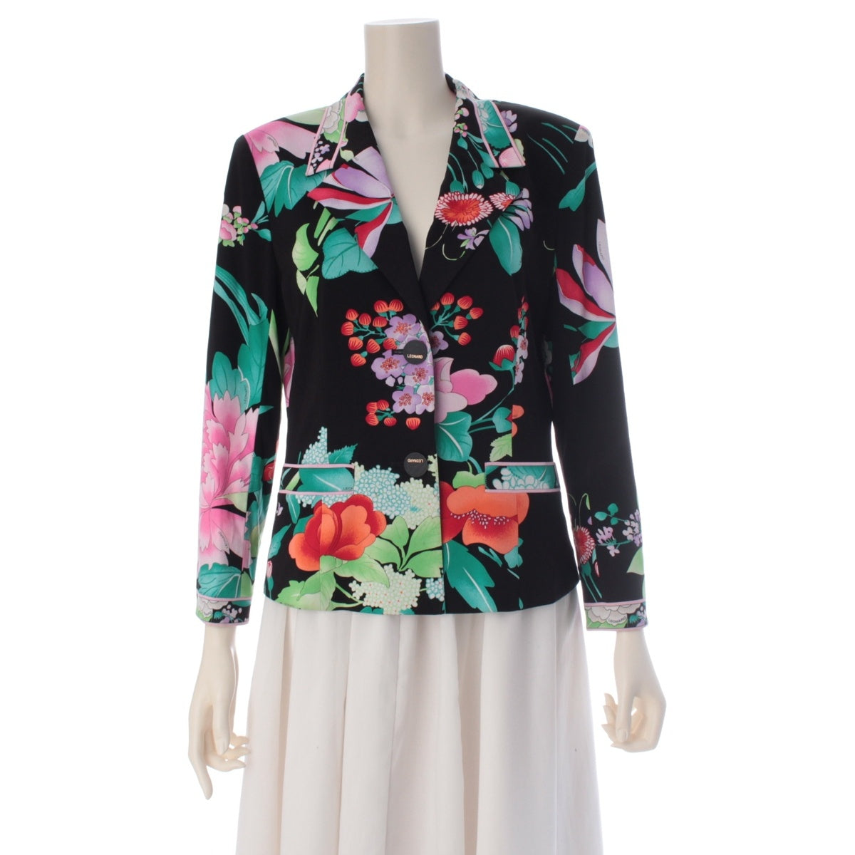 LEONARD Can-can material, floral pattern, all-over print tailored jacket 0151502 multicolor L