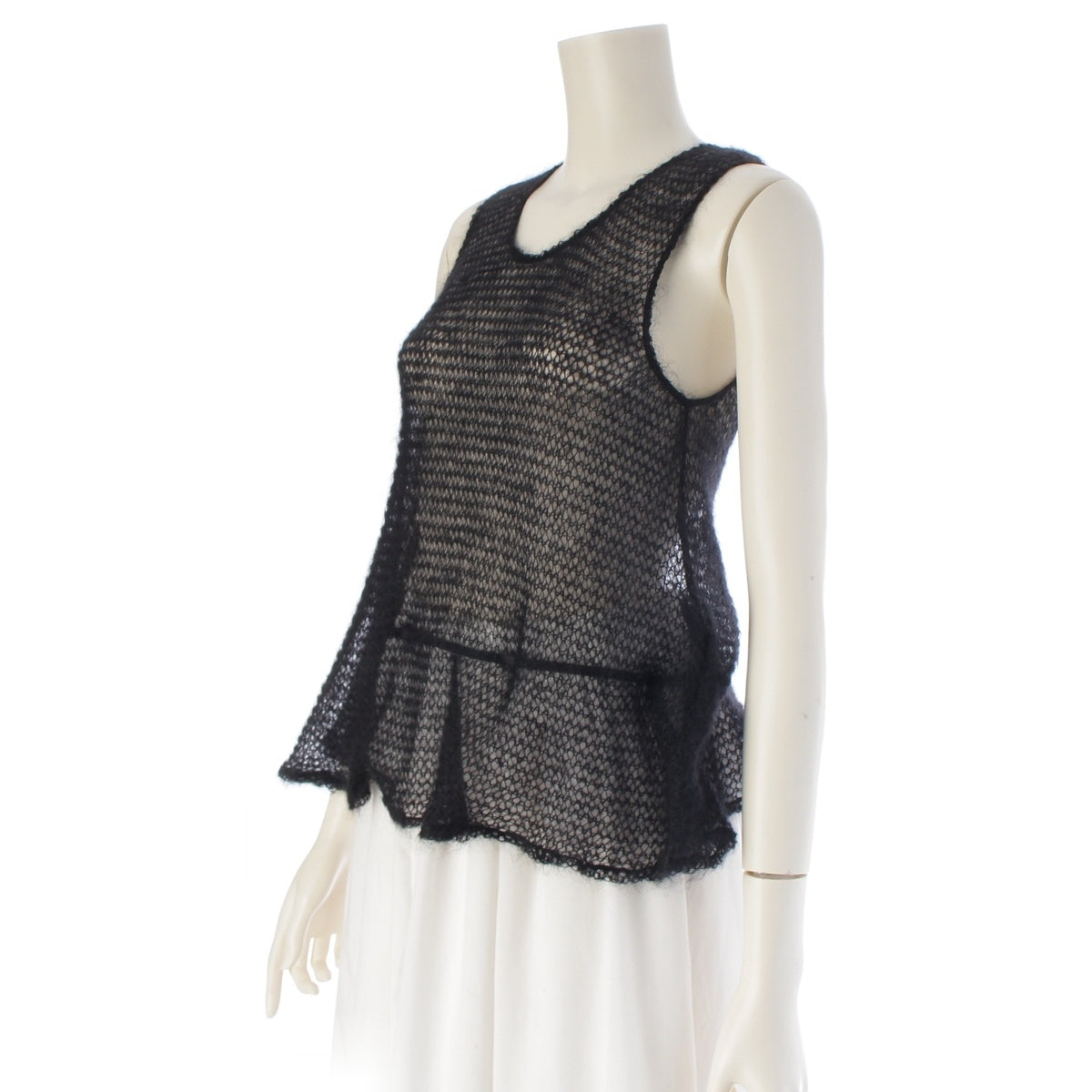 HELMUT LANG wool Sleeveless, chunky knit knit black 40