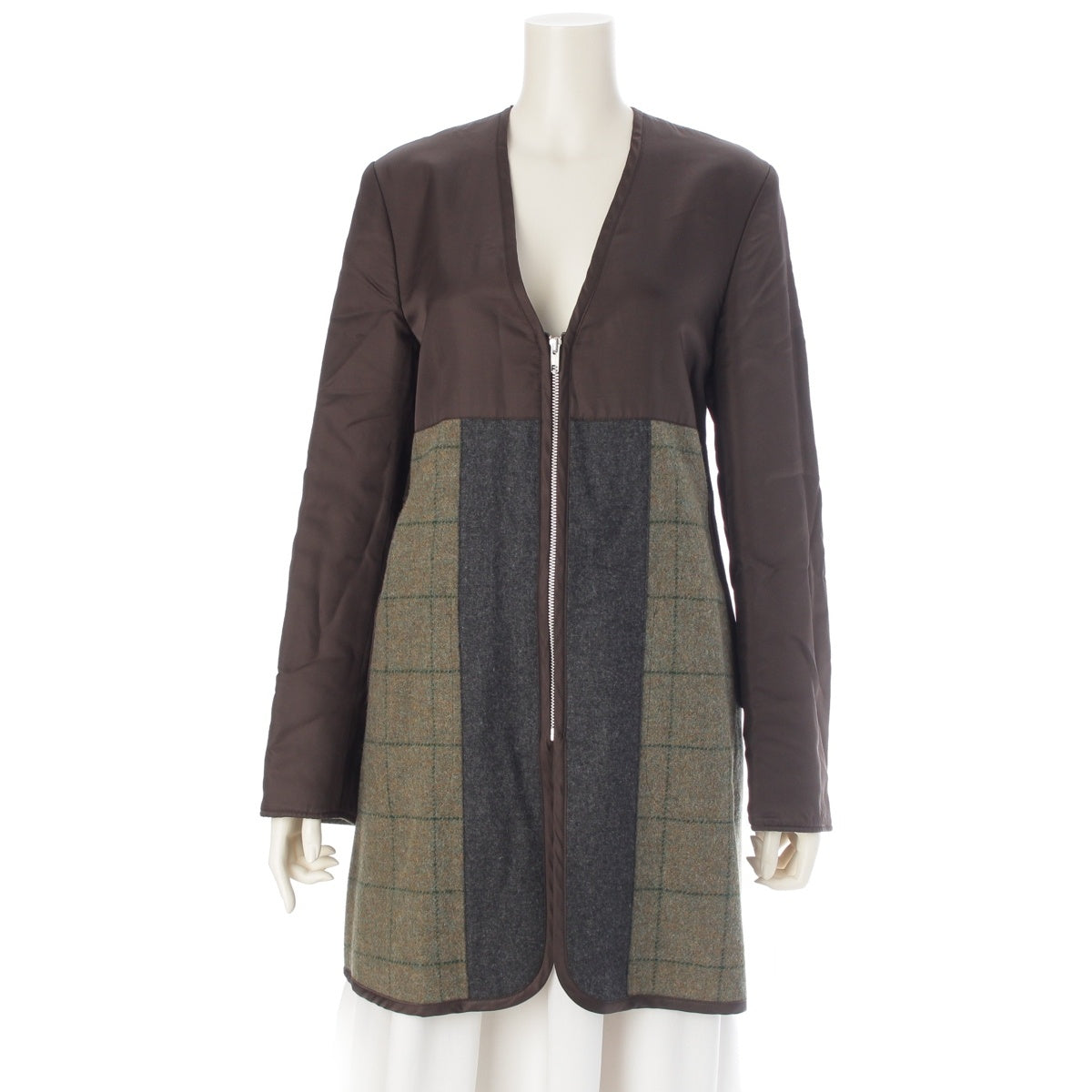 COMME des GARCONS Omdu Mixed-material liner coat outer DB-C007 Khaki black XS