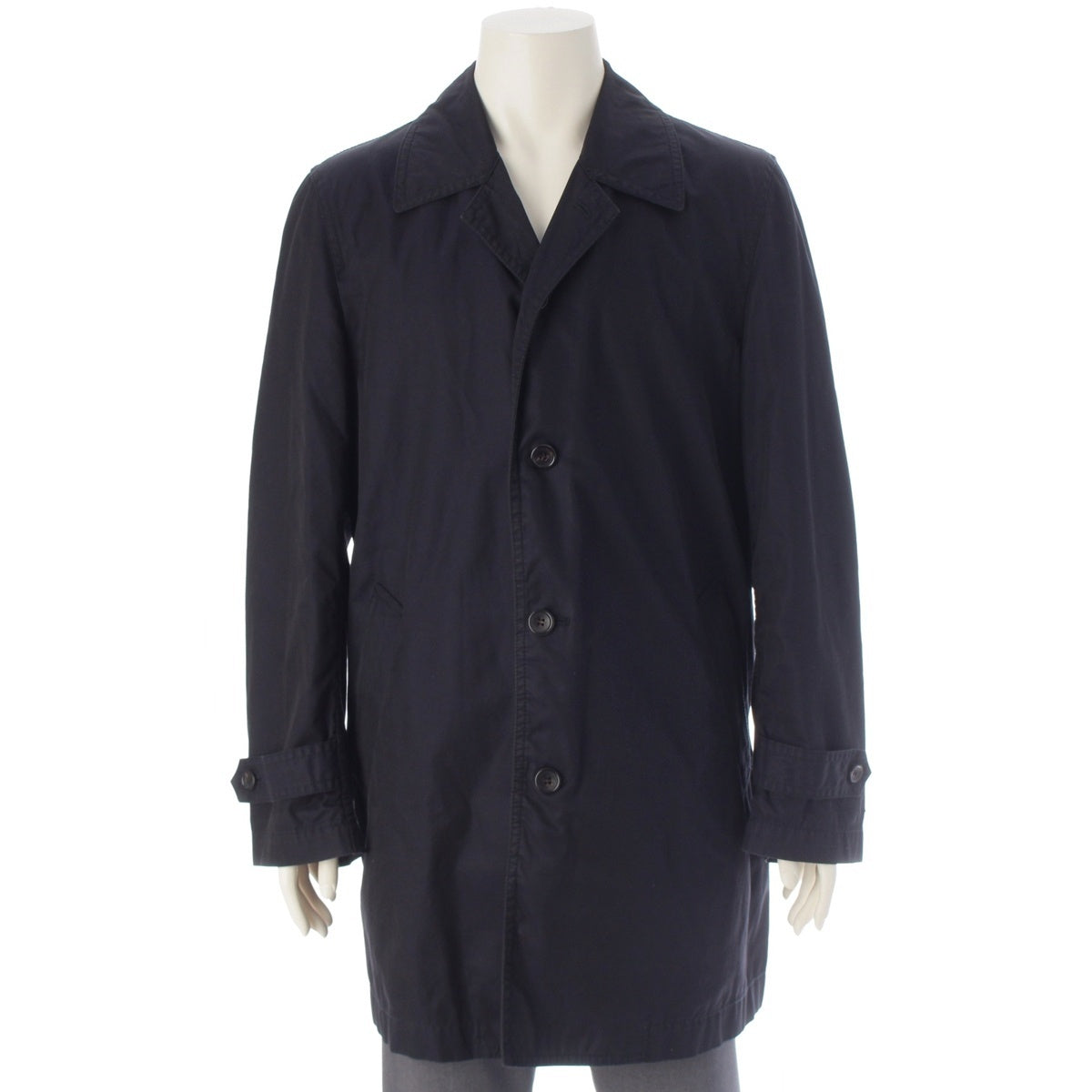 COMME des GARCONS HOMME cotton long coat HT-C015 Navy M