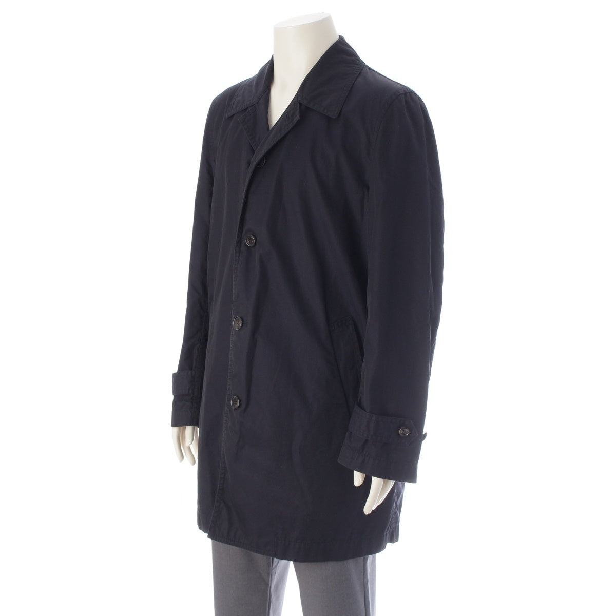 COMME des GARCONS HOMME cotton long coat HT-C015 Navy M