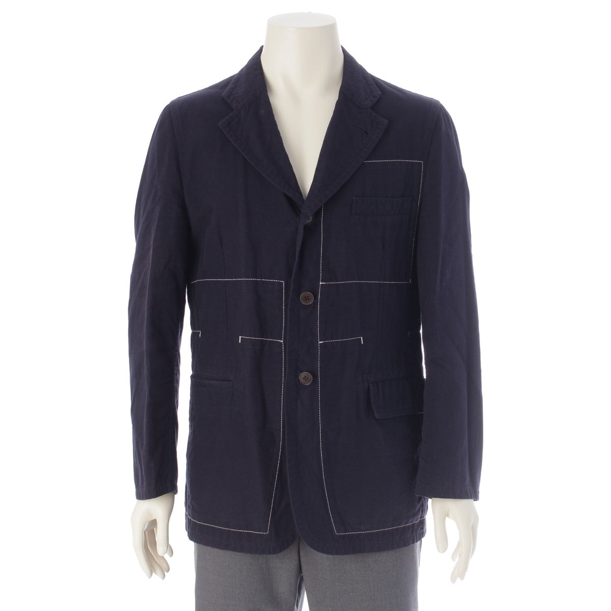COMME des GARCONS HOMME PLUS Stitchwork 3B tailored jacket PM-J045 Navy M