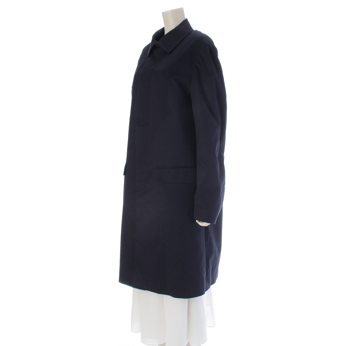 FENDI cashmere Special wing Stainless collar coat Outerwear with liner PR12-14-1582 Navy 46