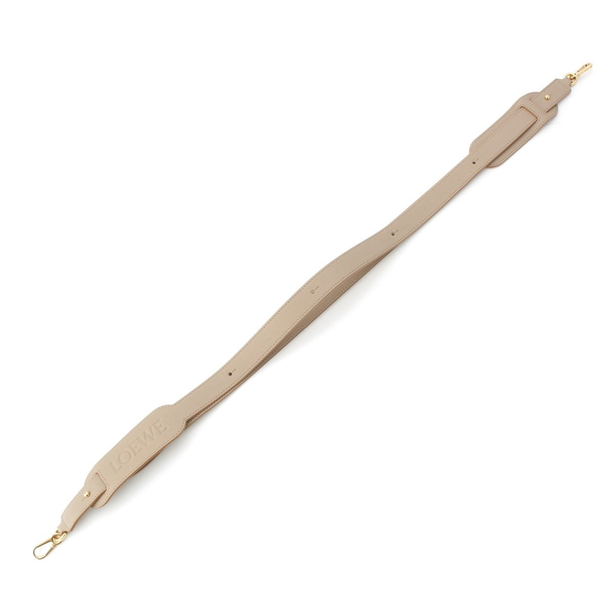 LOEWE Calf leather logo Shoulder strap Bag Accessories Sand Beige x Gold