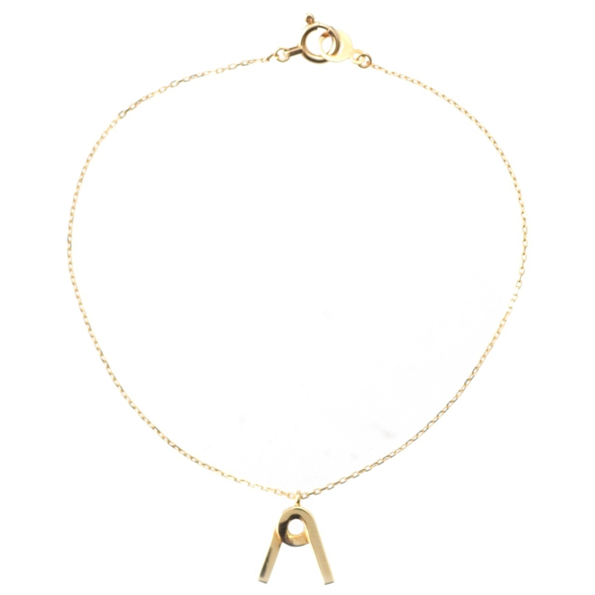 AHKAH Initials "A" bracelet jewelry 750YG gold 1.1g