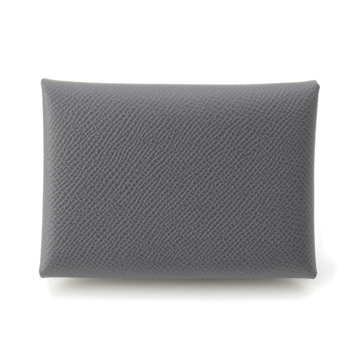 HERMES Epsom Calvi Duo SilverMetal Coin case Wallet Ardoise Grey