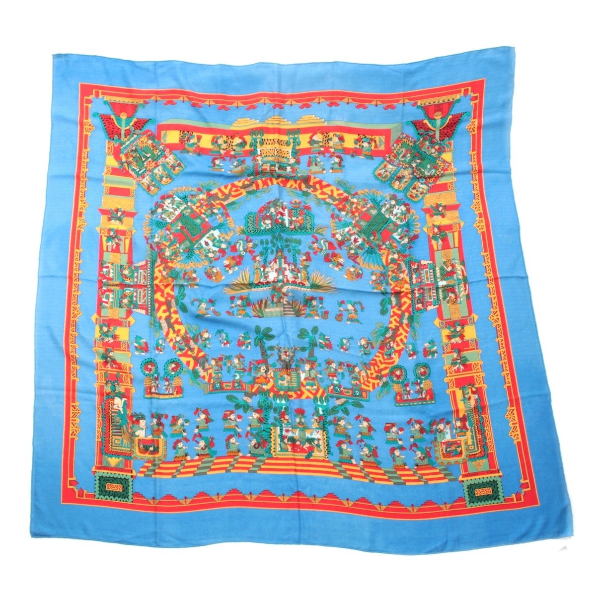HERMES Cashmere x silk Carré Géant Carré 140 ASTRES et SOLEILS (Celestial Bodies and Suns) scarf Blue