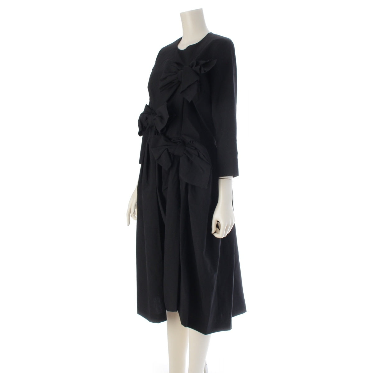 COMME des GARCONS COMME des GARCONS wool Ribbon design long one piece RH-O006 black XS