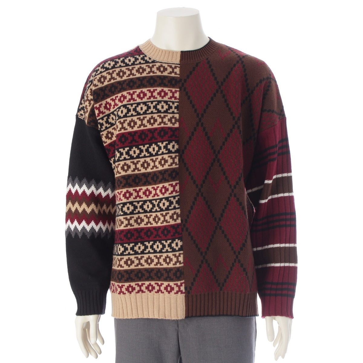 VALENTINO wool cashmere All-over knit sweater 2V3KC24Y95U multicolor L