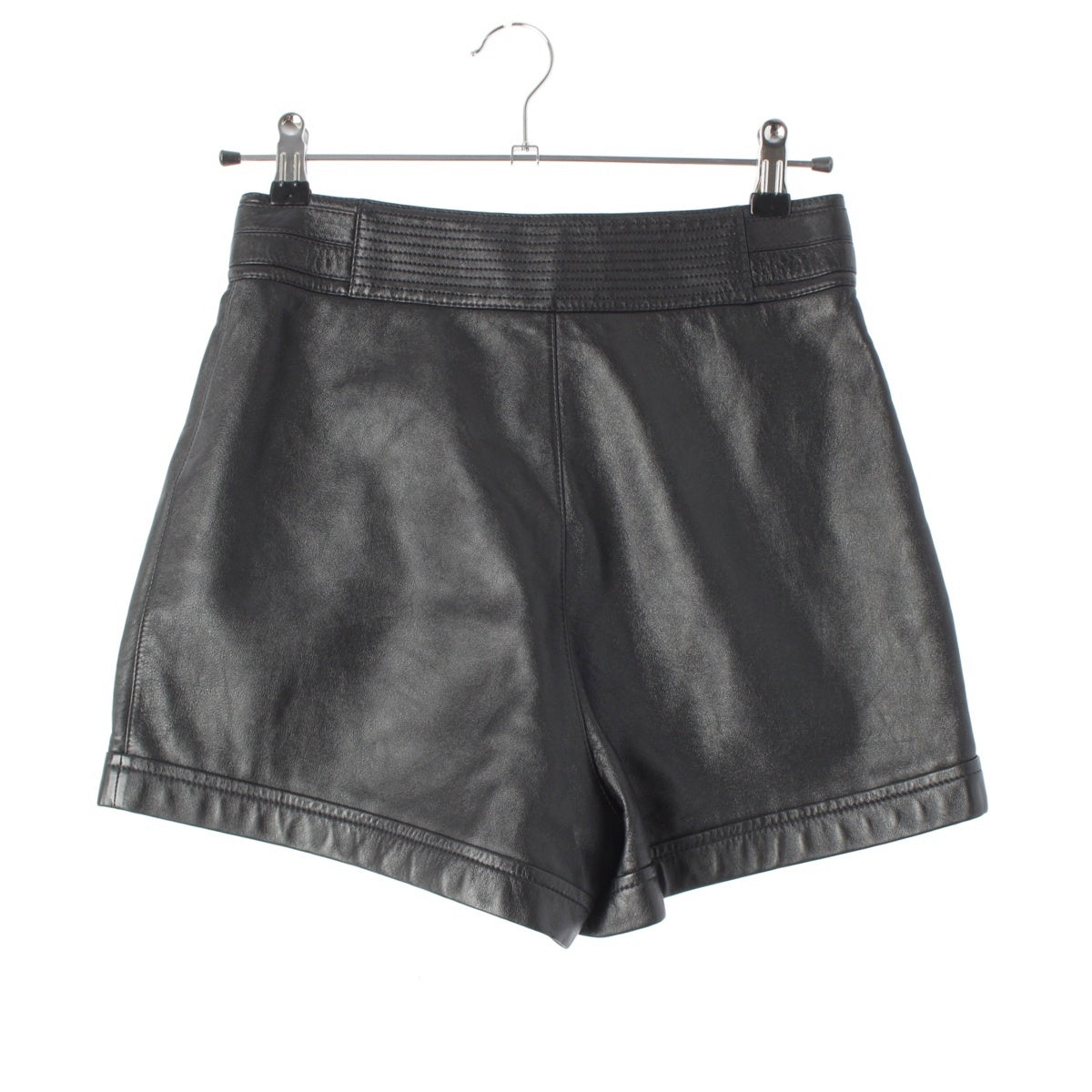 SAINT LAURENT leather short Pants Bottoms 660579 black F36