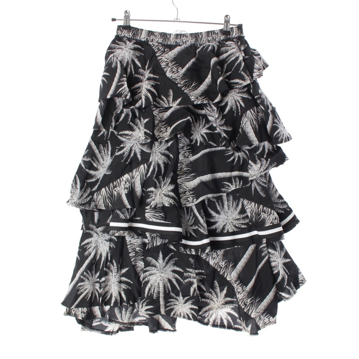 robe de chambre COMME des GARCONS Palm Tree Tiered skirt Bottoms RI-S018 Black Grey