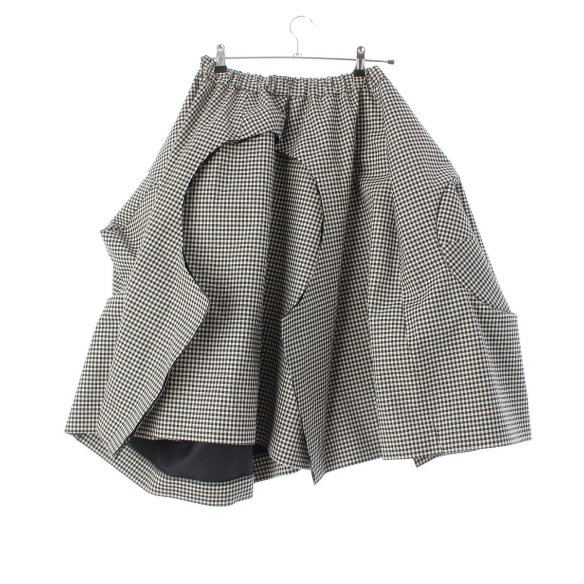 COMME des GARCONS wool Knob design cut, volume skirt GP-S007 Black White XS