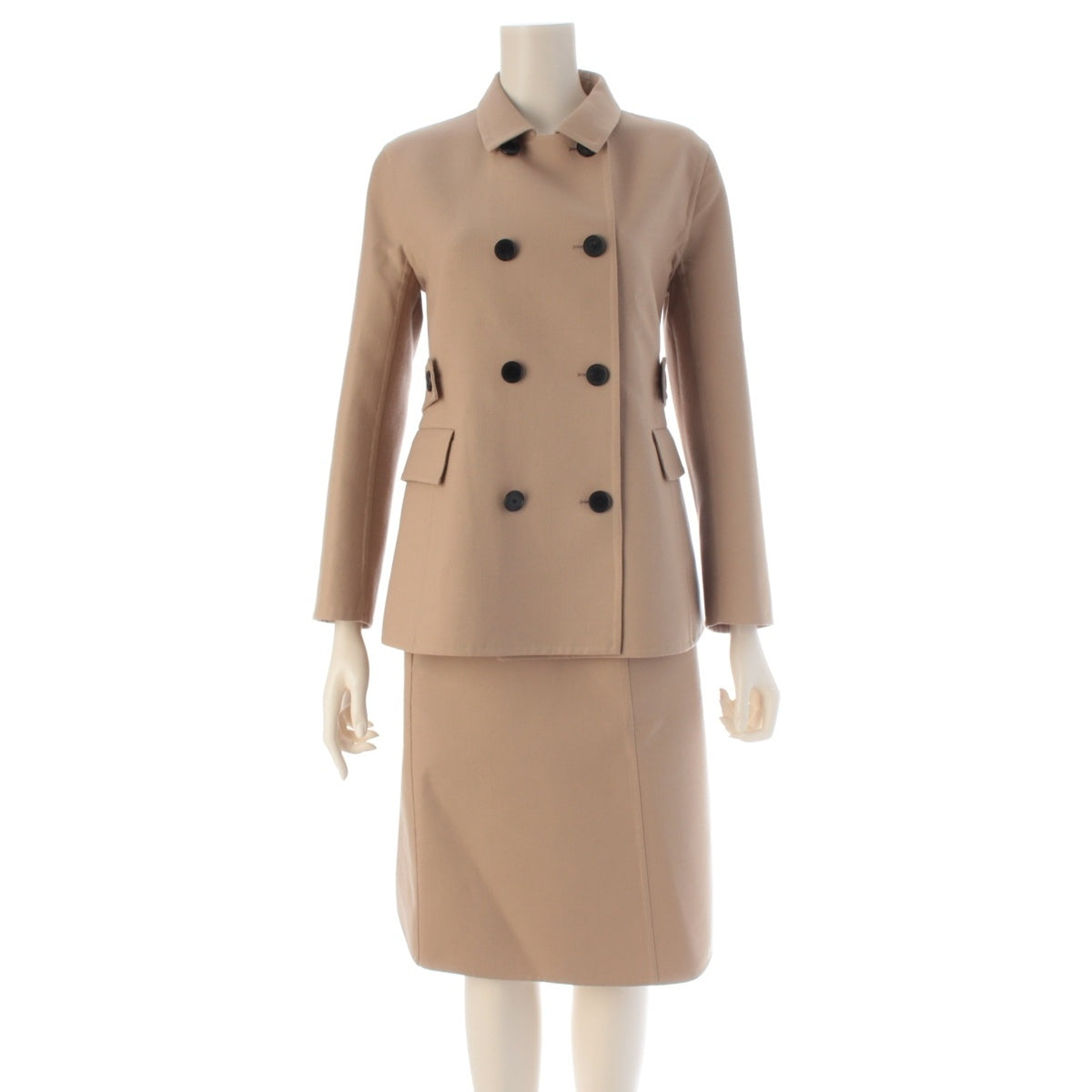 Dior Virgin wool Double-breasted fitted jacket Skirt setup 450V30A1610 / 450J17A1610 beige 6