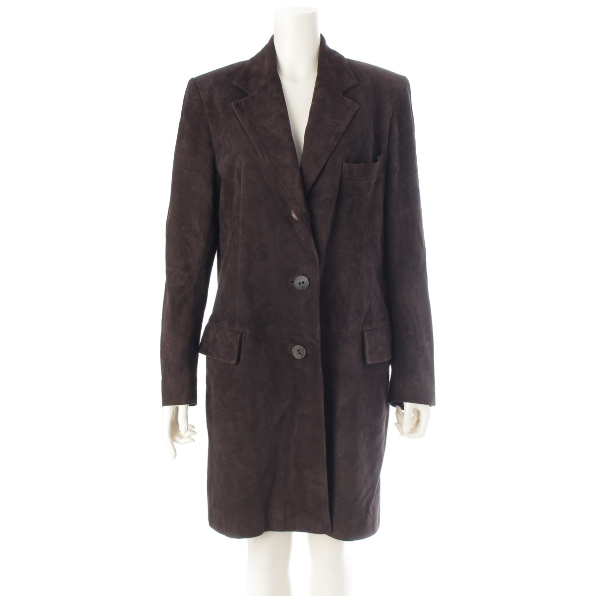 Dior Goatskin Galliano era wood button long jacket coat outer 0A14087032 Brown 40