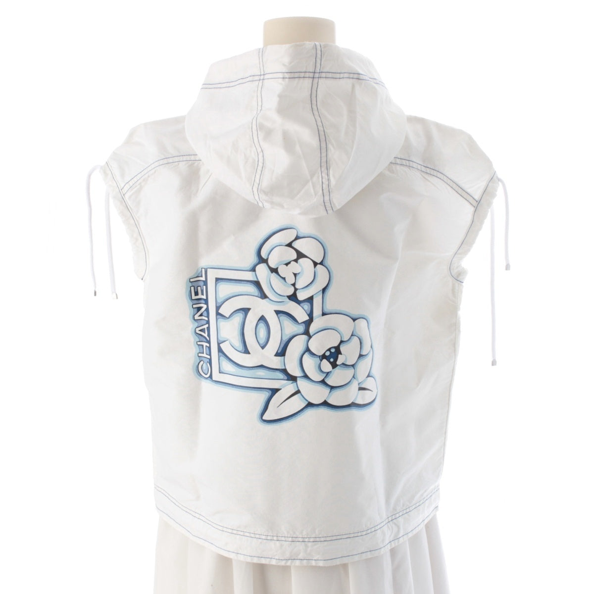 CHANEL Chanel sports COCO Mark Back Print Hooded Zip-Up Jacket Best P25678 white 38